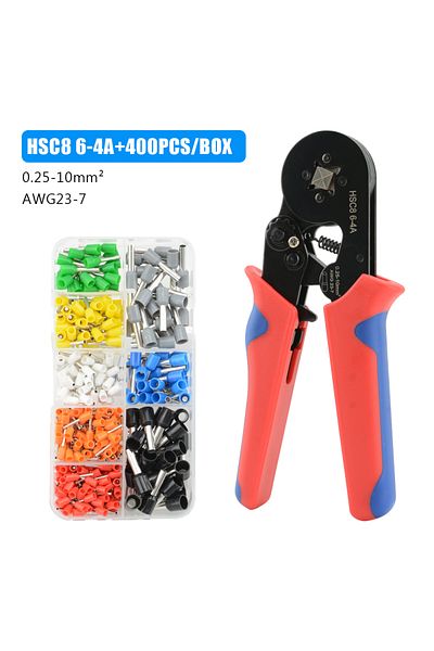 Choice Tool and 400PCS Crimping Pliers HSC8 6-4A Tubular Terminal Crimper Wire Ferrule Crimper Tools Househ