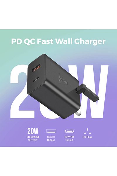 trands 3 in 1 Charging Kit 10000mAh Power Bank/ Wall Charger with USB-C to Lightning Cable
