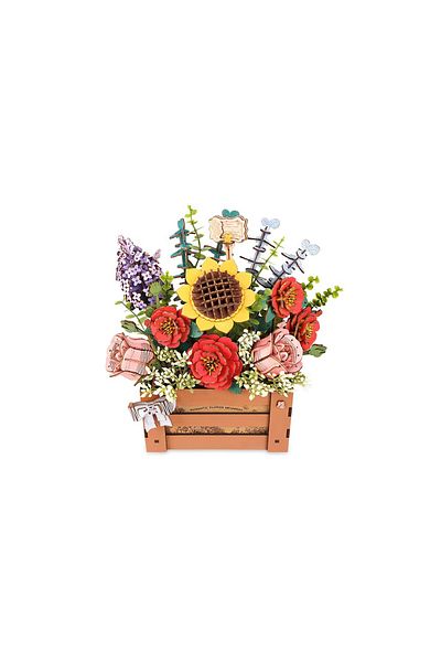 Rolife 3D Puzzle Wooden Box with Flowers, Rowood, 658 pieces