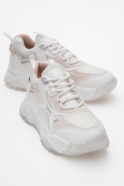LuviShoes Pantofi sport de damă MELINA alb bej