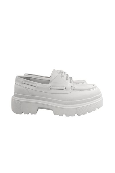 Oneka Shoes 1308255002   Men's Casual Leather Laced White Anilin