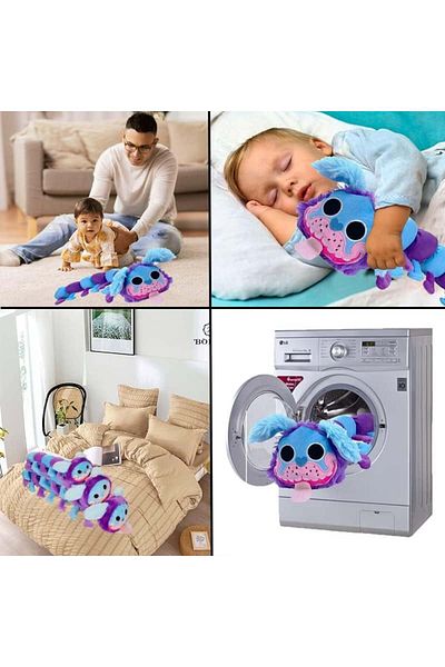Piucrty Jucărie de plus pentru copii Huggy Wuggy Piucrty, bumbac, albastru/violet, 80 cm