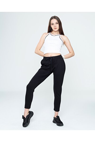 Embaa Giyim Cepli Bağcıklı Siyah Çelik Pantolon