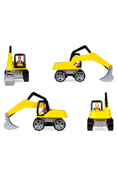 LENA Plastic excavator for children with bucket and figure included Truxx, +2 years
