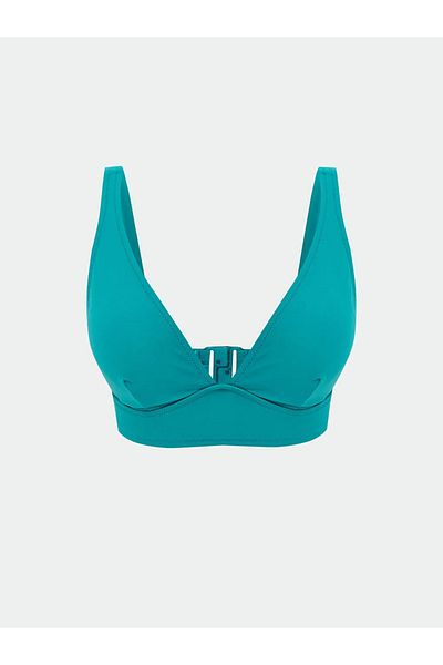 LC Waikiki LCW DREAM Green Flat Women's Bikini Top with Removable Pads