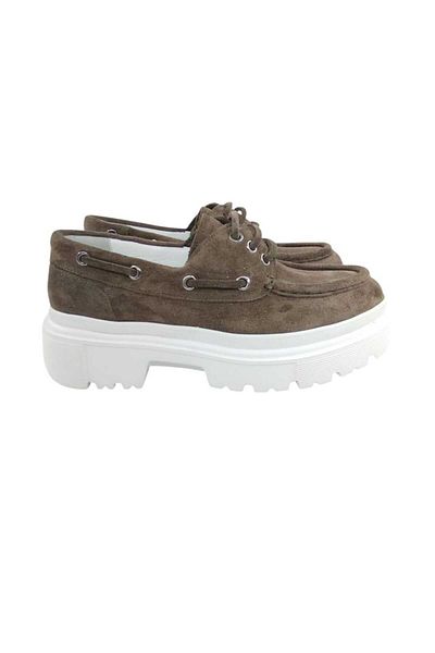 Oneka Shoes Women's Green Green Leather Safety Handle Shoes Hese Tbs3202