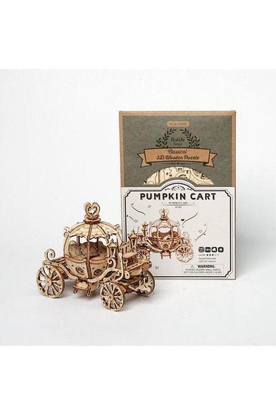 Rolife 3D Puzzle Cinderella's Carriage, RoLIfe, Wood, 182 Pieces