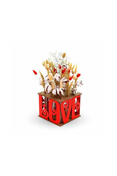 EWA 3D puzzle, Decorative vase LOVE, EWA, wood, 10 pieces