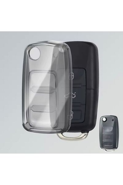 YıldızTuning Seat Leon Mk2 Altea Ibiza Toledo Clear-Smoked Key Case Cover