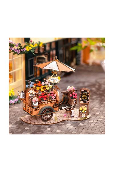 Rolife 3d Puzzle, Flower Cart, , Wood, 187 Pieces