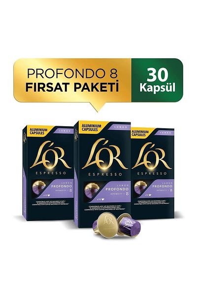 L'OR Lungo Profondo Intensity 8 Nespresso Compatible Capsule Coffee Opportunity Package 10 Pieces