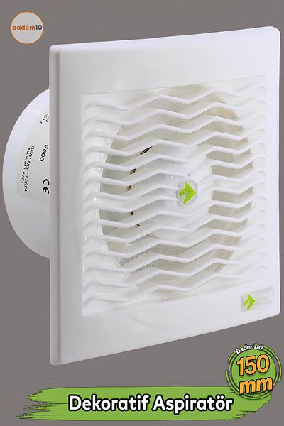 Badem10 Electric Fan Dirty Air Bad Odor Exhaust Extractor Fan 150 mm Wc Kitchen Office Bathroom Ventilation