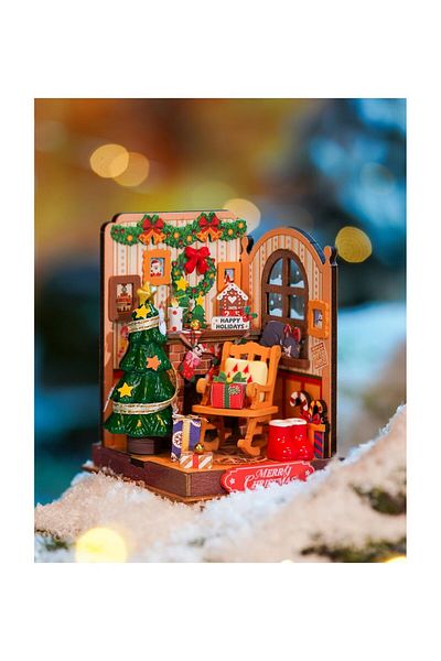 Rolife 3D Puzzle Mini House Christmas Fireplace, RoLIfe, 73 pieces
