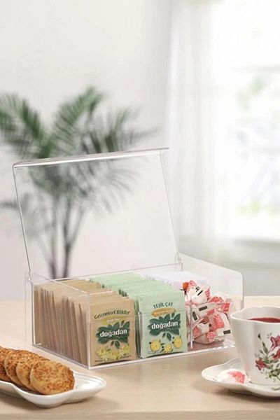 MultiStore 6-Compartment Specially Designed with Lid - Large Tea Box