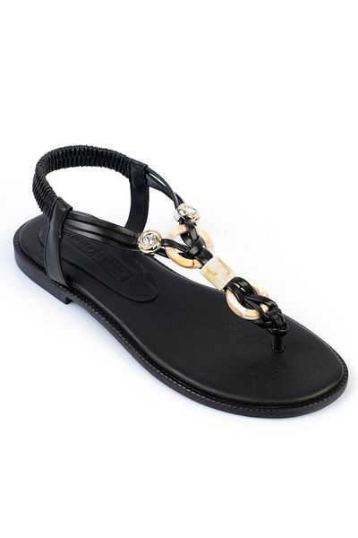 KARVENSHOES صندل من الجلد الطبيعي والحجر 806