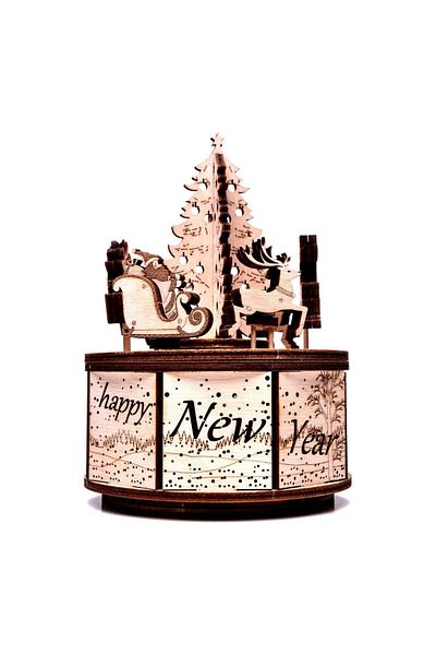 Wood Trick 3D mechanical puzzle, Santa's Carousel, WT, wood, 97 pieces