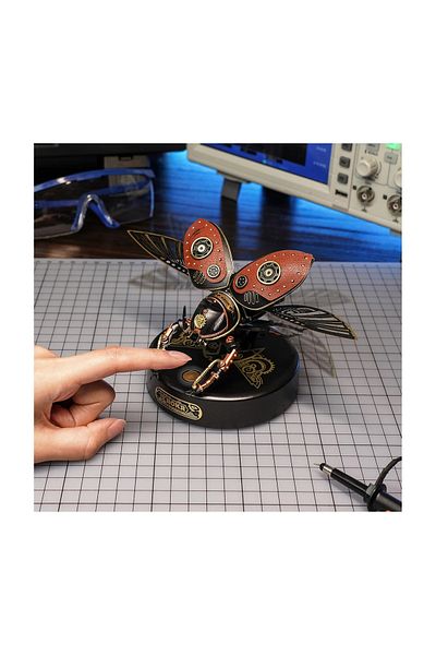 ROKR Mechanical 3d Puzzle, Bionic Rhinoceros Beetle, , Metal And Plastic, 156 Pieces