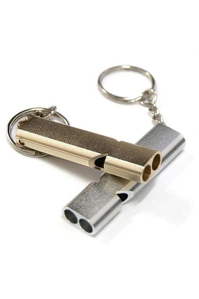 Roichil SOS Emergency Survival Whistle Aluminum Whistle Keychain Camping Hiking Accessory Tools
