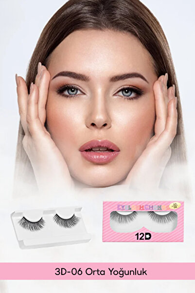 kendinyaphobi Doğal Takma Kirpik Kısadan Uzuna Orta Yoğunlukta tekli06