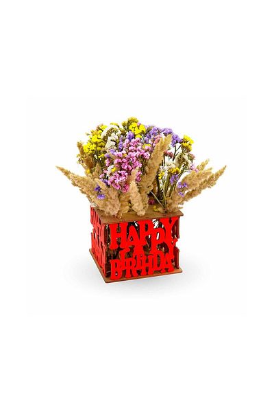EWA 3D puzzle, decorative vase HAPPY BIRTHDAY, EWA, wood, 6 pieces