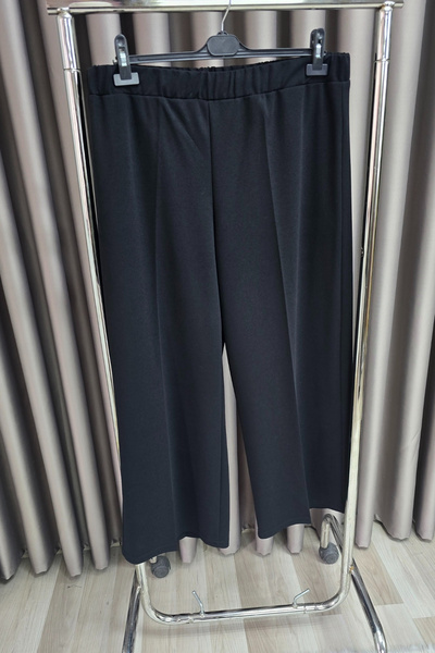 Elmas Tesettür Kadın Giyim Büyük Beden Bol Paça Scuba Pantolon