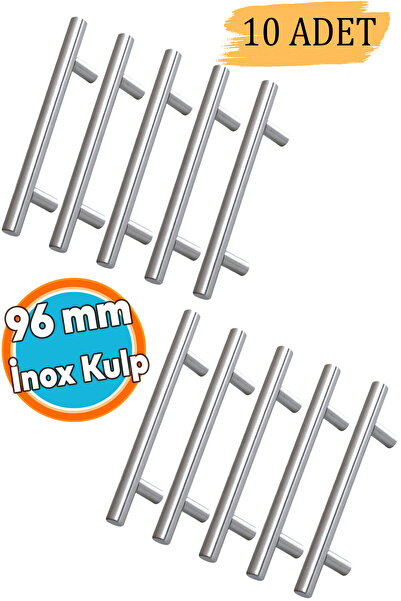 NZB 10 Adet İnox Metal Mobilya Mutfak Çekmece Dolap Dolabı Kulbu Kulpu Kulpla...