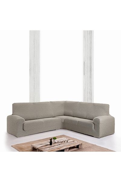 EYSA CONFECTIONES Husa coltar bielastica 350-450cm, Premium ROC, C/11 Bej inchis