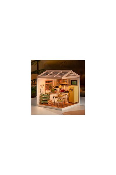 Rolife 3d Puzzle, Happy Meals Kitchen Diy Mini House, Plastic, , 152 Pieces