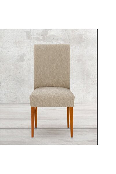 EYSA CONFECTIONES Σετ 2 ελαστικών καλυμμάτων καρέκλας (κάθισμα+πλάτη), Troya, C/11 Ανοιχτό καφέ