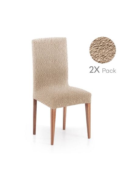 EYSA CONFECTIONES Set 2 huse scaun bielastice 40-50cm (sezut si spatar), Premium ROC, C/01 Bej