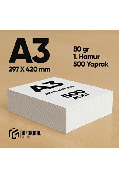 İnformal Yayınları ورق تصوير غير رسمي عالي الجودة A3 80 جرام 500 ورقة الأول ا...