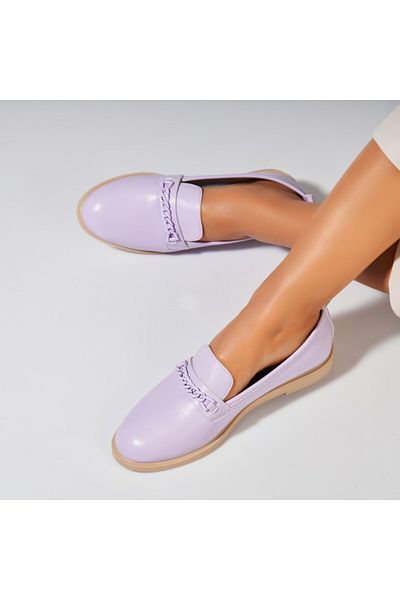Joana Women's Ballerinas, Purple Eco-Leather, Henly