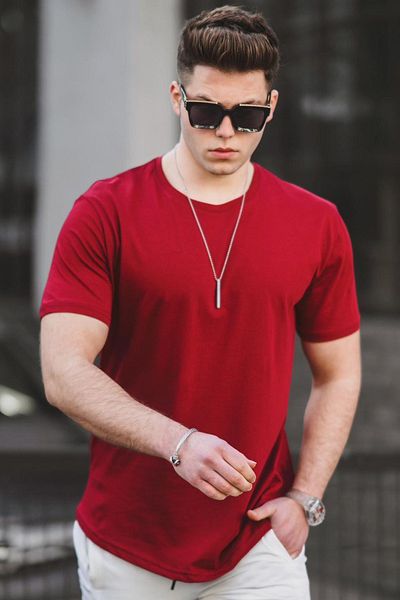 Madmext Ανδρικό μπλουζάκι Claret Red 4951