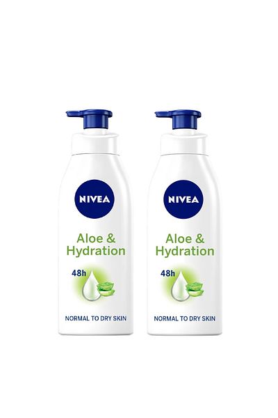NIVEA Body Lotion Aloe & Hydration Normal & Dry Skin Value Pack