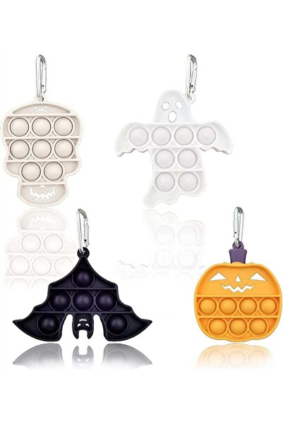 Wulcea Set 4 jucarii Pop It toys Halloween Wulcea breloc, silicon, multicolor