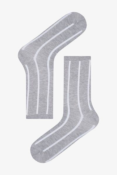 Penti Men's Football 2 Pack Gray White Socket Socks