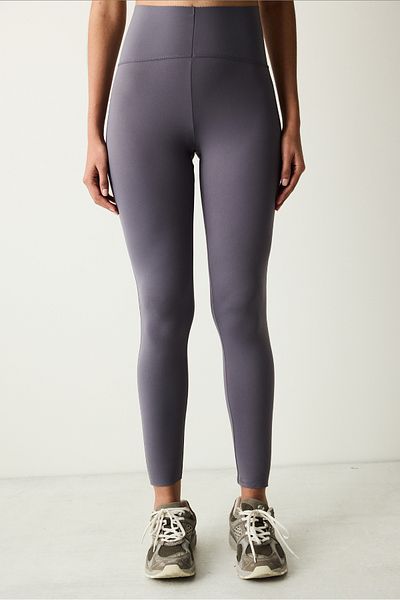 Penti Graue, knöchellange Leggings mit hoher Taille