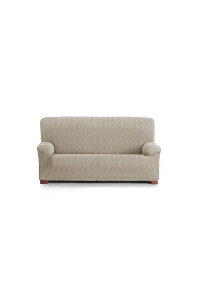 EYSA CONFECTIONES Elastic 4-seater jacquard sofa cover, 210-240cm, Iria, C/0 Beige