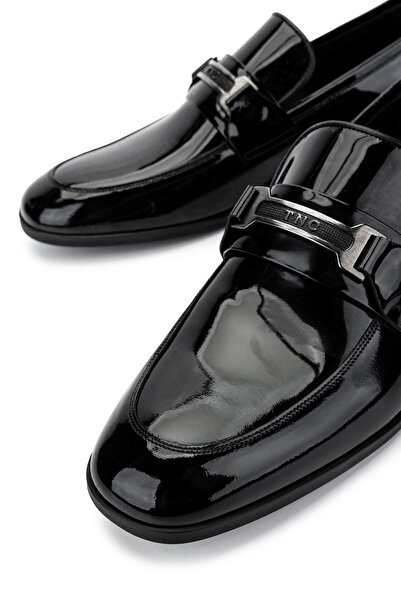 Tamer Tanca Erkek Hakiki Deri Siyah Rugan Klasik Ayakkabı