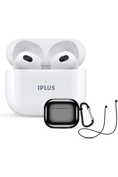 iplus سماعات أذن بلوتوث مع حافظة وحلقة تثبيت وحزام للرقبة للاستماع بسلاسة