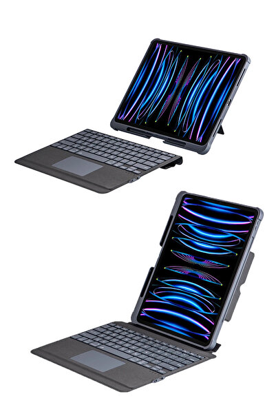 UnDePlus İpad Pro 11 1/2/3/4.nesil Klavyeli Kılıf Keyboard Mousepad Case