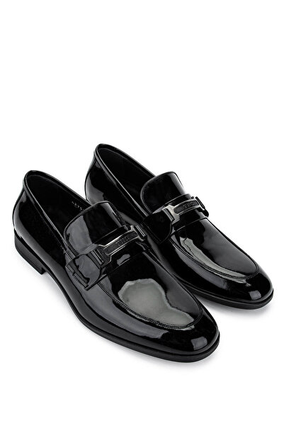 Tamer Tanca Erkek Hakiki Deri Siyah Rugan Klasik Ayakkabı