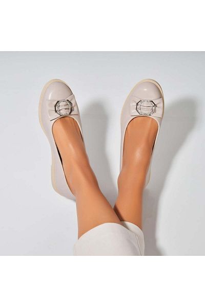 Joana Women's Ballerinas Grey Eco-Leather Laren
