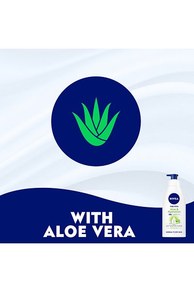 NIVEA Body Lotion Aloe & Hydration Normal & Dry Skin Value Pack