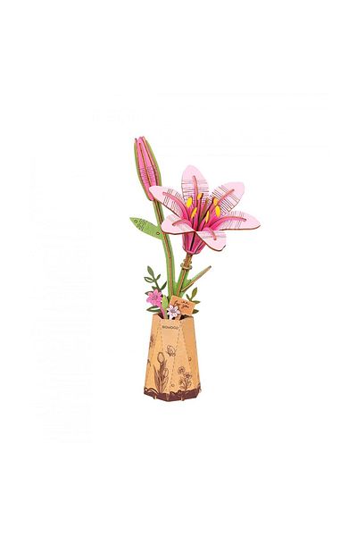 ? The Crowood Press Ltd 3d Puzzle, Pink Lily, Rowood, Wood, 124 Pieces