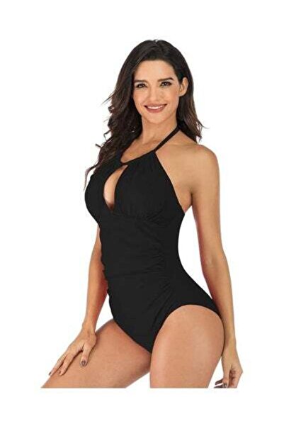 HALAMODO ملابس سباحة نسائية من قطعة واحدة، بيكيني بفتحة عميقة، ملابس سباحة با...