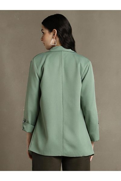 Dennis Lingo By Styli Solid Button Full Sleeves Blazer