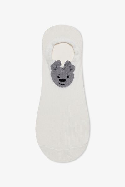 Penti 3 Pairs Cotton Dog Pattern Sneaker Socks