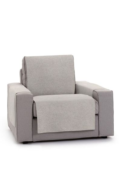 EYSA CONFECTIONES Practical armchair cover, Valeria, C0 beige/gray
