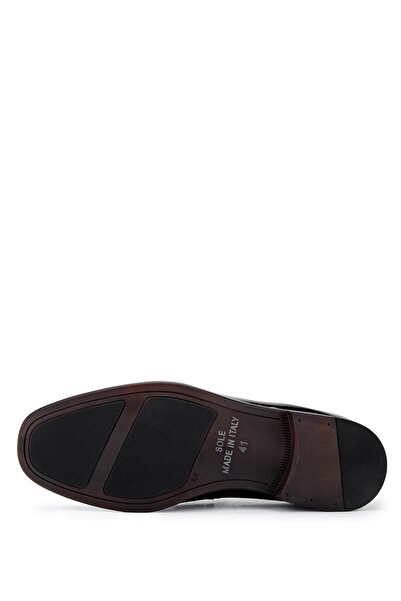 Tamer Tanca Erkek Hakiki Deri Siyah Rugan Klasik Ayakkabı